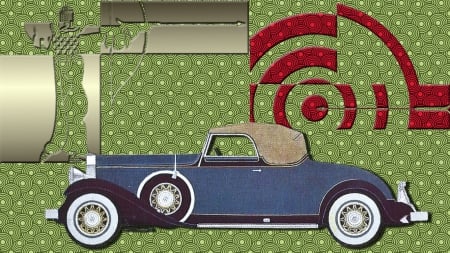 1931 Pierce Arrow roadster art - 1931 Pierce Arrow, Pierce Arrow, art deco, wallpaper, Vintage