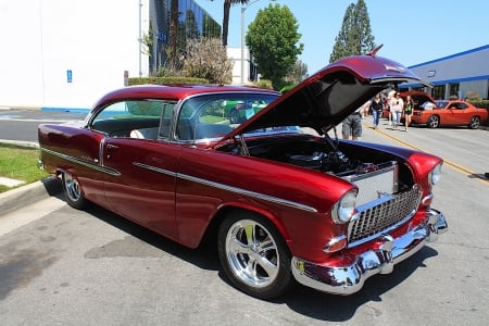 1955 Chevrolet Bel Air - classic, ruby, gm, 1955