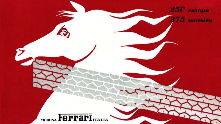 1953 Ferrari cover art - cars, 1953 Ferrari, vintage ferari, automobiles, ferrari, wallpaper