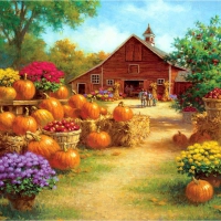 Ray Mertes. Pumpkin barn (DETAIL)