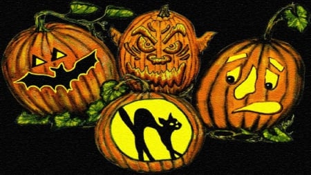 halloween pumpkins - halloween, pumpkins, seasons, funny