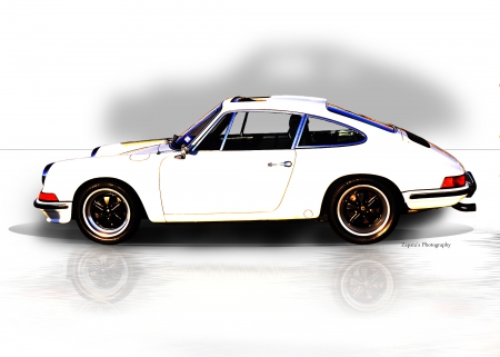 PORSCHE - WHITE, DOOR, PORSHCHE, 2