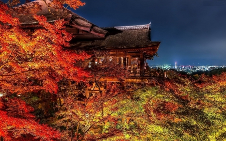 House in Autumn Landscape - fall, nature, colors, tree, leaves