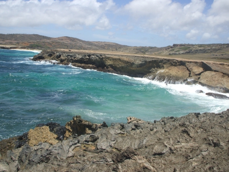 Ocean Waves - beach, ocean, water, aruba, rock, sea