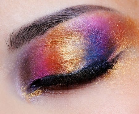 Colourful Eye - eye, colours, make up, colourful