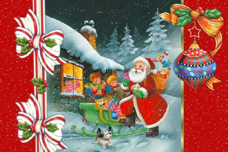 Cute christmas card - christmas, santa, december, holiday, collage