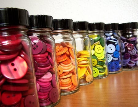 Colourful Buttons - colours, decoration, buttons, colourful