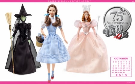 October 2013 - collection, of, the, 75th, anniversary, oz, wizard, barbie