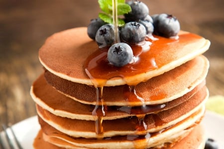 *** Pancakes *** - food, pancakes, blueberries, dessert