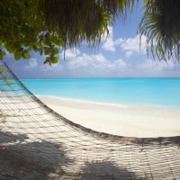 Hammock on White Sand Beach