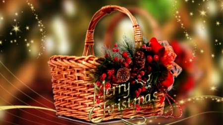 ~*~ Merry Christmas ~*~ - christmas greetings, chistmas basquet, holidays time, merry christmas