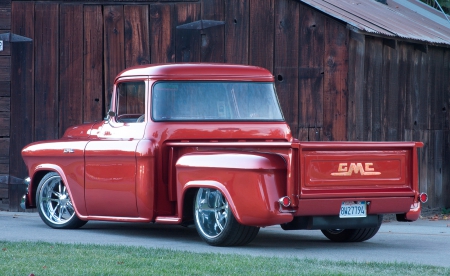 1956-Gmc - classic, chrome wheels, gm, truck