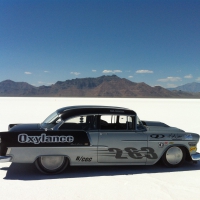 Bob Johnson is the first to take a Tri-Five over 200 mph