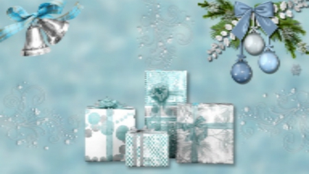 ~*~ Blue Christmas ~*~ - decoration, blue, Blue Christmas, presents, Christmas