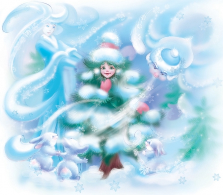 Beating the Spirits - winter, spirits, snow, christmas, nature