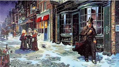 Scrooge - dickens, winter, ghosts, spirits, snow, scrooge, victorian