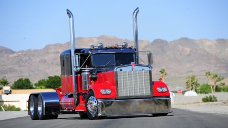 Kenworth - 18 wheelers, vehicles, scenic, cars, kenworth, mountains, trucks