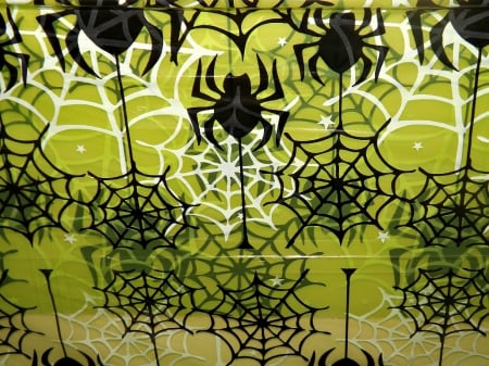 creepy crawlies - black, spider, halloween, green