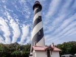 striped lighthouse and sky in florids