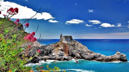 church of san pietro on a point in porto venere