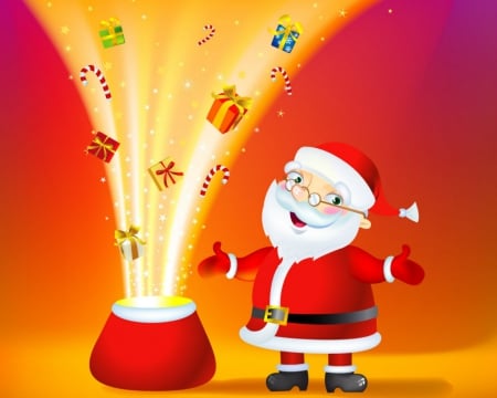 Pot of gifts - pot, Christmas, gifts, Santa Claus