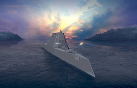 USS Zumwalt - american destroyer, us navy, USS Zumwalt, zumwalt