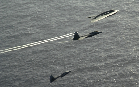 F22 & B2 - f22 and b2, f22 raptor, b2 bomber, us air force