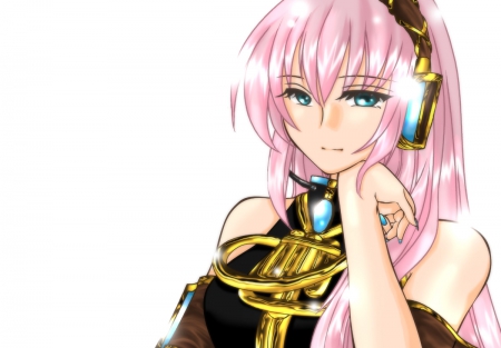 ~Megurine Luka~ - pretty, vocaloid, anime, headphones, blue fingernails, megurine luka, long hair, pink hair