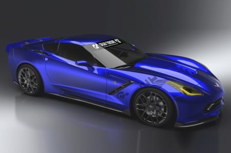 2014 Corvette Stingray Gran Turismo Concept - GM, Game, Stingray, Blue