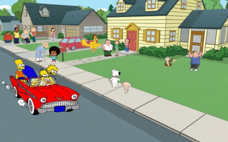 Cartoons - cleveland show, cartoons, simpsons, family guy