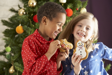 Christmas Treats and Smiles - pijamas, treats, childhood, smiles, enjoying, happy, christmas