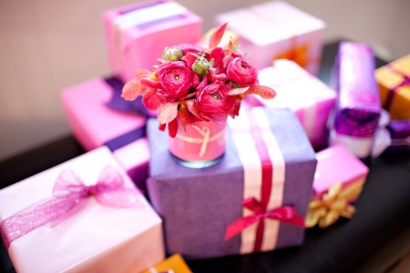 For You...♥! - roses, for you, purple, ribbon, beauty, gift, love, pink