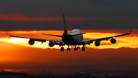 Taking off at Dusk - aircraft, entertainment, people, other