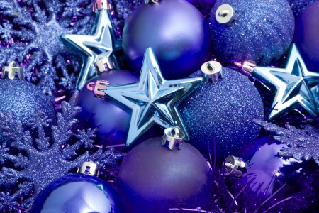 MERRY CHRISTMAS - ornaments, purple, decorations, photo, christmas