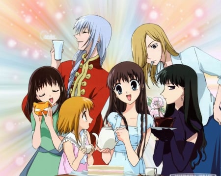 fruits basket - lanch, cute, tea, frends