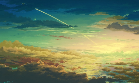 Beautiful sky. - sky, clouds, beautiful, srsly, starfall