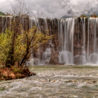 gorgeous waterfall in lijiang china