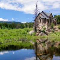 lovely church by a lake in allenspark colorado