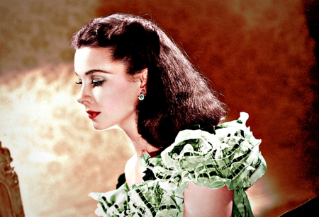 Vivien Leigh as Scarlet - woman, green, girl, movie, gone with the wind, vivien leigh, actress, scarlet