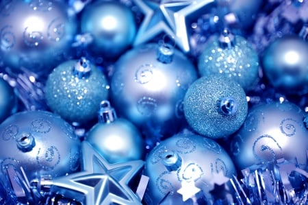 MERRY CHRISTMAS - noel, colour, stars, festive, seasonal, christmas, blue, celebration, holiday, baubles, cyan, background, balls, decorations