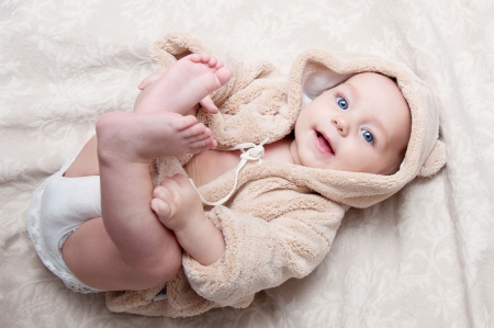 Adorable Baby - eyes, baby, sweet, smile, newborn, cute, adorable, face, blue eyes