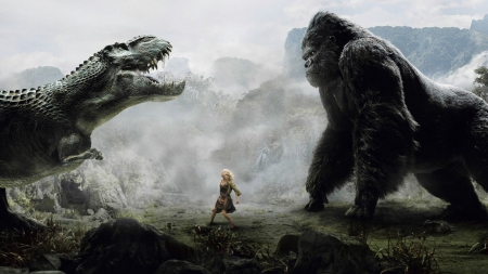 king kong - dinosaureus, girle, kin kong, movie, primate