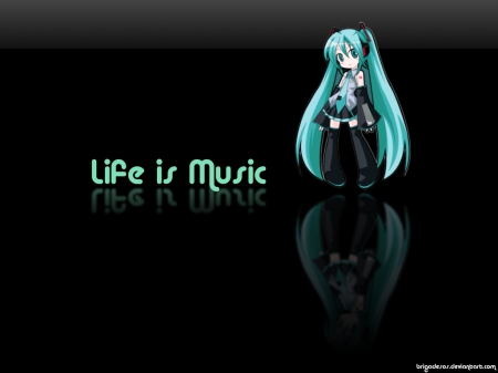 Life is music - Vocaloid, life is music, Project Diva, Hatsune Miku, 01