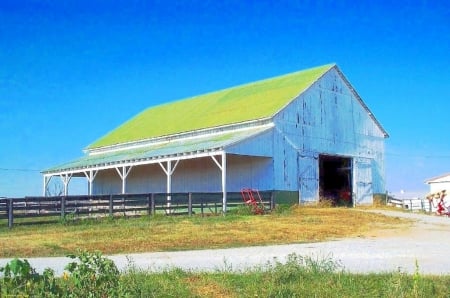 Barn in Kentucky - architecture, rural, farms, barns