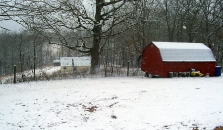 Behind The Red Barn - architecture, house, farms, barns