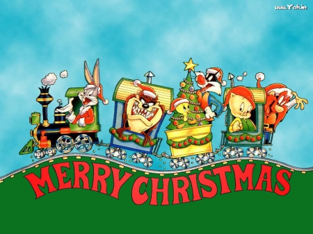 LOONEY TRAIN - CARTOON, TRAIN, TUNE, CHRISTMAS, LOONEY