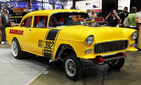 Badman 55 Gasser - classic, chevy, yellow, gm