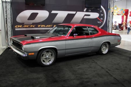 Duster - red, mopar, silver, classic