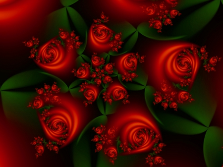 ✫Red Roses Bouquet✫ - creative pre-made, red roses, leaves, flowers, beloved valentines, fractal art, raw fractals, softness beauty, beautiful, digital art, colors, lovely, cool, sweet, bouquet, red roses bouquet, love four seasons