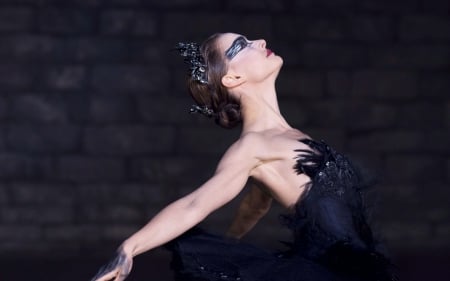 The black swan - beauty, women, face, swan, dancer, classic, black